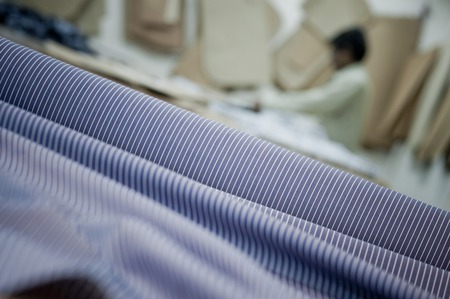 Close-up of a spool of fabricの写真素材