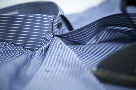 Close-up of a button down shirtの写真素材