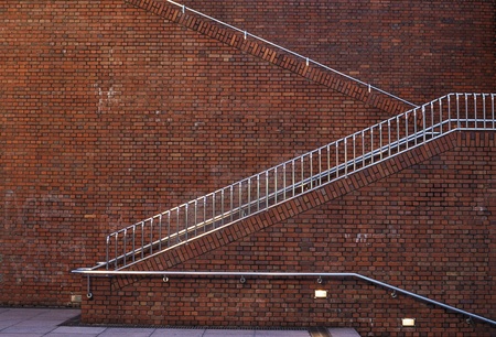 Stairs with bricks wallの写真素材