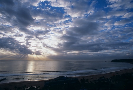 Sunset at the seaの写真素材