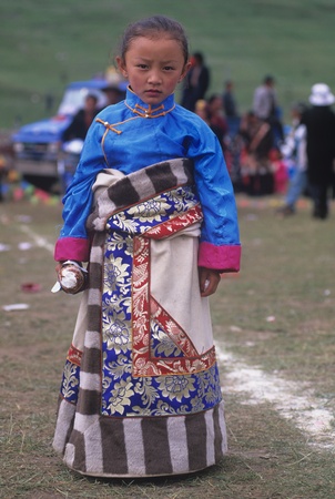 Little girl in traditional costumeのeditorial素材