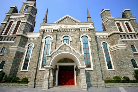 Exterior view of Chongqing Jiangbei Christian Gospel Church, Chinaのeditorial素材