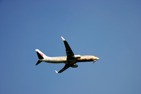 Airplane flying in the sky