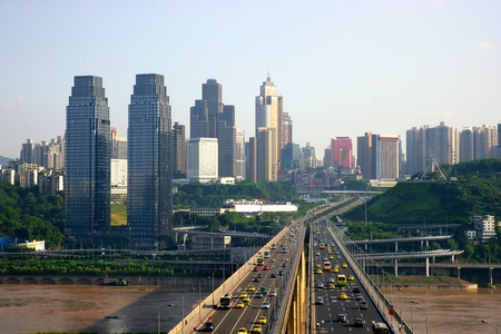 Cityscape in Chongqing, Chinaのeditorial素材