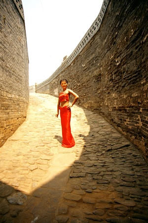 Beautiful Chinese Girl from Shaanxi provinceのeditorial素材