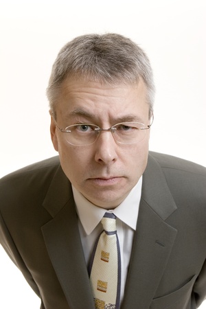 Doubting Thomas businessman portrait の写真素材