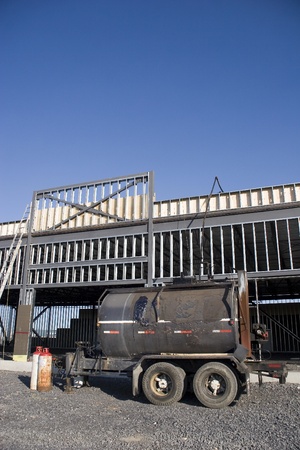 Roofer  - New construction tar and gravel roof の写真素材