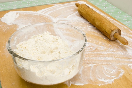 Grandma preparing baking and serving her cheesepuff recipe (series of images) の写真素材