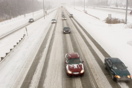 Winter Driving Canada の写真素材