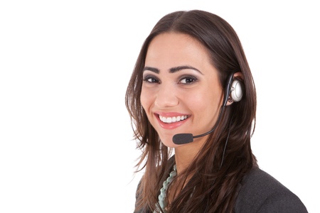 Customer service with a smile の写真素材