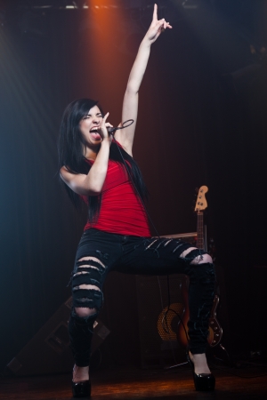 Female pop singer の写真素材