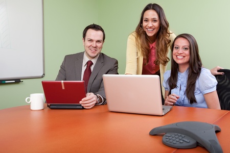 Cheerful Business team in a meeting の写真素材