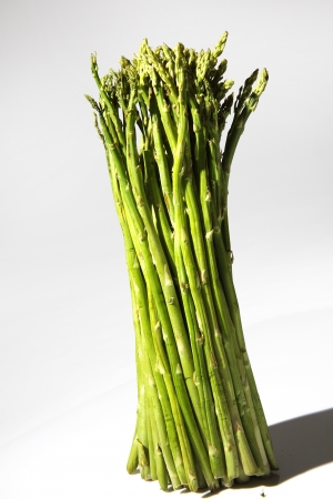 Close-up of bunch of asparagusの写真素材