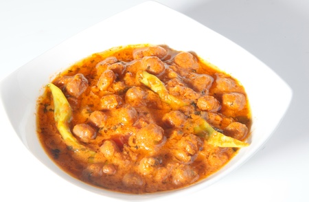 Close-up of north Indian dish chole masalaの写真素材