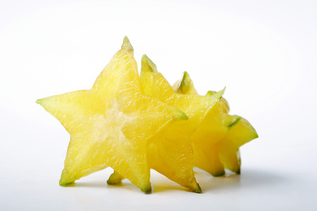 Sliced star fruits