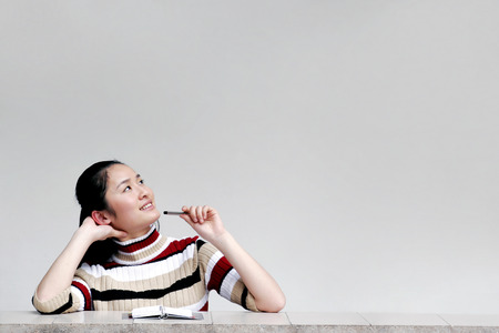 Girl thinking.