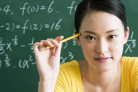 Young woman thinking