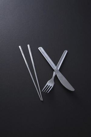 Chopsticks, fork and knife