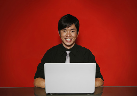Businessman using laptopの写真素材