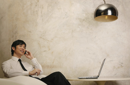 Businessman talking on the phoneの写真素材