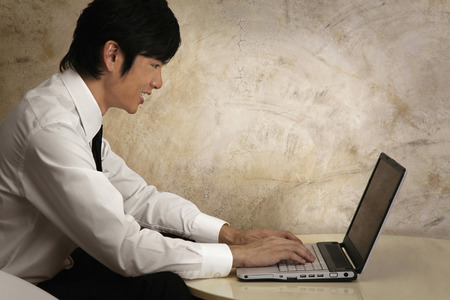 Businessman using laptopの写真素材