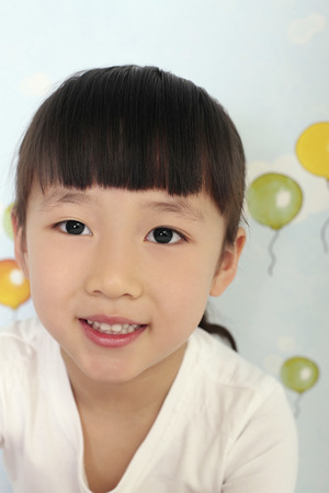Girl smiling happily