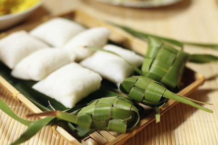 Ketupat and glutinous riceの写真素材