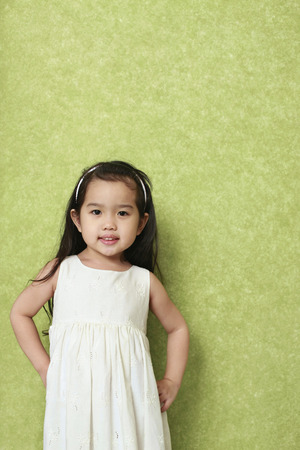 Girl posing and smilingの写真素材
