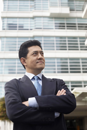 Businessman with arms crossedの写真素材
