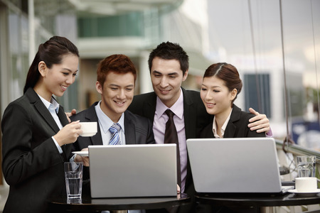 Business people having discussionの写真素材