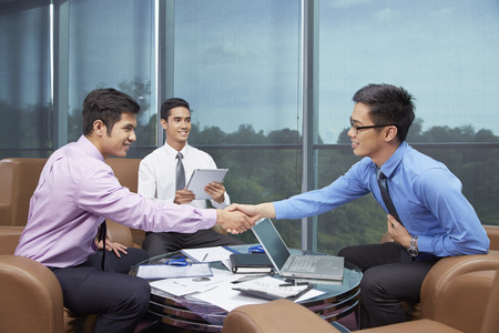 Business partners having a discussionの写真素材