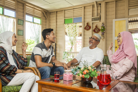 Malay family spending time together