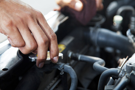 Man fixing a car