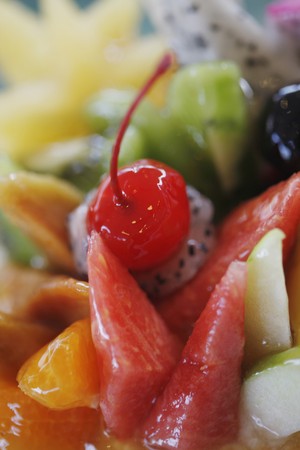 Close-up of sliced fruitsの写真素材