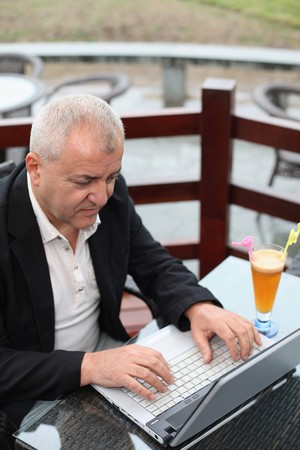 Man using laptopの写真素材