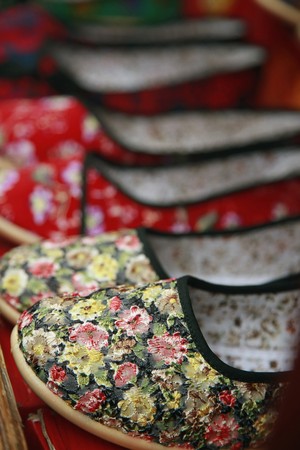 Traditional chinese shoesの写真素材