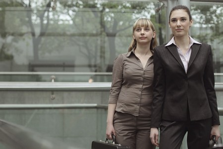 Businesswomen standing togetherの写真素材