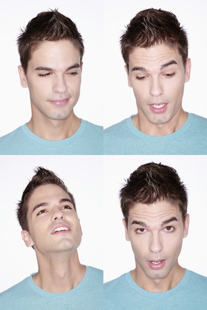  Different faces of a manの写真素材