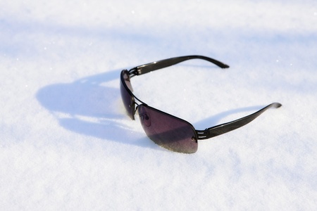 Sunglasses in snow