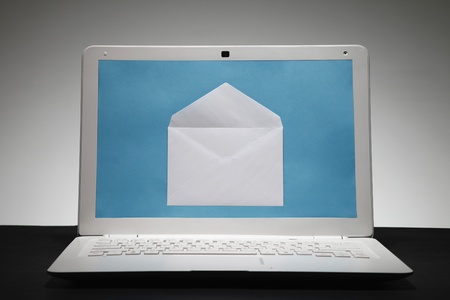 Laptop with envelope on screen