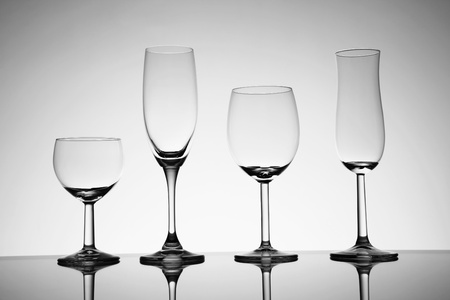 Empty glassesの写真素材