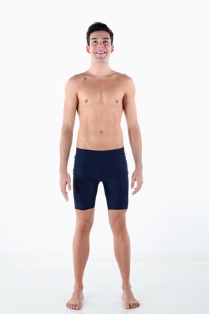 Shirtless man in tightsの写真素材