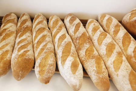 Freshly baked baguettes