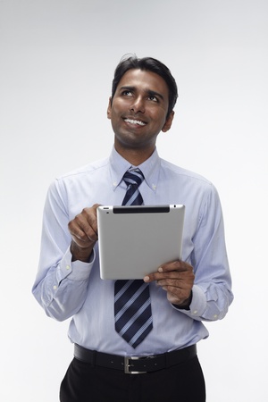 Businessman using digital tabletの写真素材