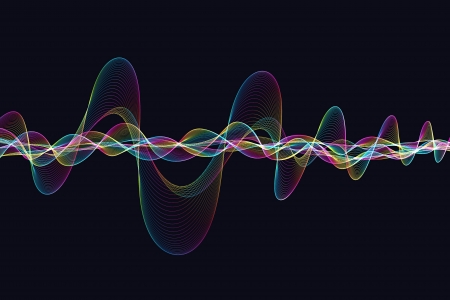Abstract design with multi-colored linesの写真素材