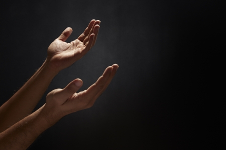 Praying hand gestureの写真素材