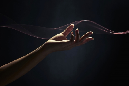 Gesture of a human handの写真素材