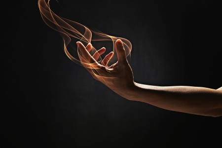 Human hand reaching outの写真素材