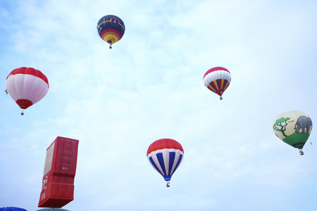 Hot air balloon exhibition at the 5th Putrajaya International Hot Air Balloon Fiesta 2013 on March 28, 2013のeditorial素材