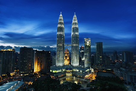 Petronas Twin Towers, Kuala Lumpur, Malaysiaのeditorial素材